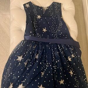 Girl Navy Dress Sparkly